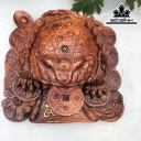 Tượng Thiềm Thừ Gỗ Cẩm Cao 15 Ngang 33 Sâu 33 (cm)