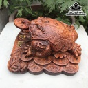 Tượng Thiềm Thừ Gỗ Cẩm Cao 15 Ngang 33 Sâu 33 (cm)