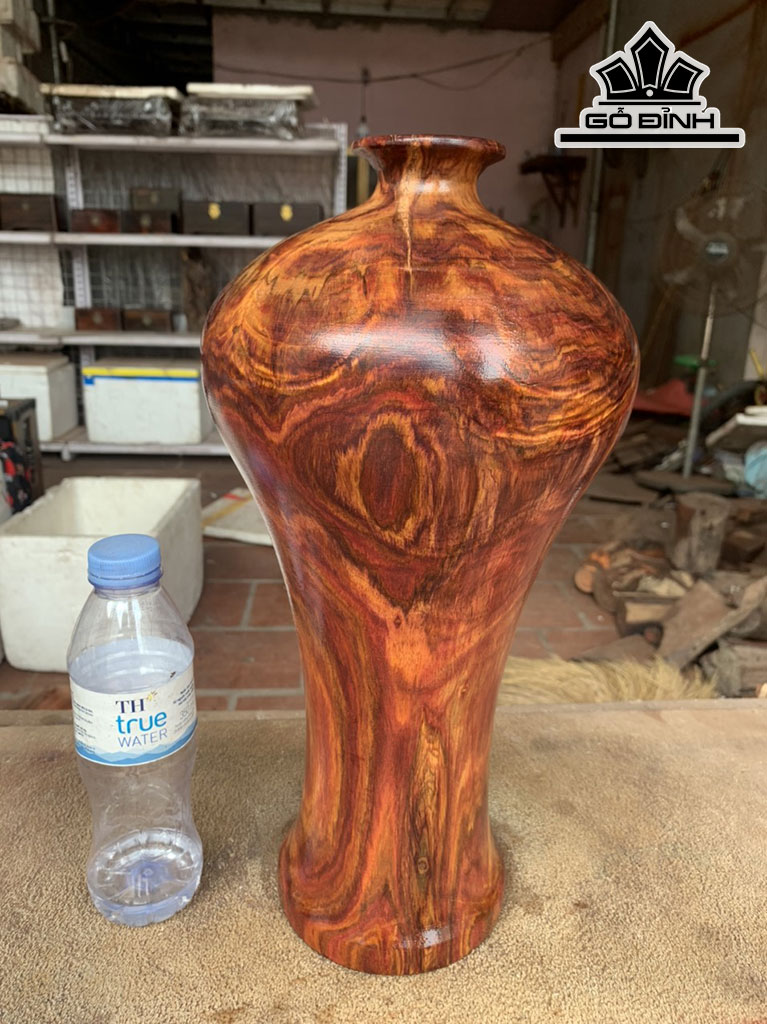 Bình Gỗ Sưa Cao 18,5 Đường Kính 37 (cm)