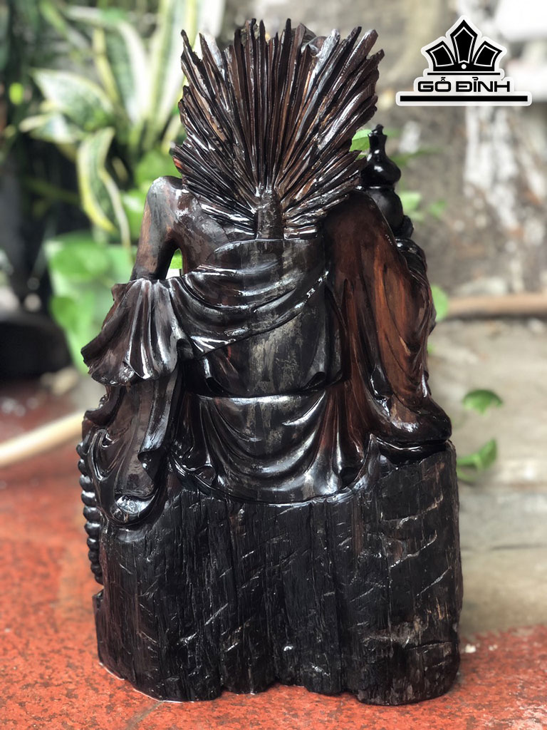 Tượng Tế Công Gỗ Trắc Cao 41 Ngang 26 Sâu 15 (cm)