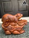 Tượng Chuột Phong Thủy Gỗ Sưa Cao 15 Ngang 21 Sâu 15 (cm)