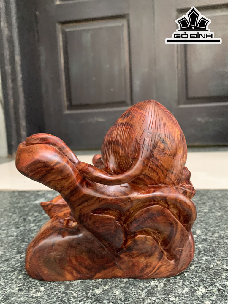 Tượng Chuột Phong Thủy Gỗ Sưa Cao 15 Ngang 21 Sâu 15 (cm)