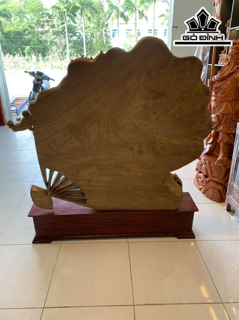 Tượng Phật Di Lặc Gỗ Xá Xị Cao 120 Ngang 130 Sâu 25 (cm)