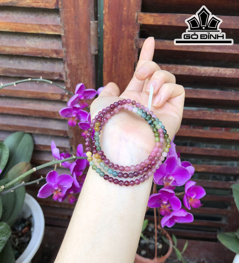 Chuỗi Đá Tourmaline Đường Kính Hạt 4,3 (mm)