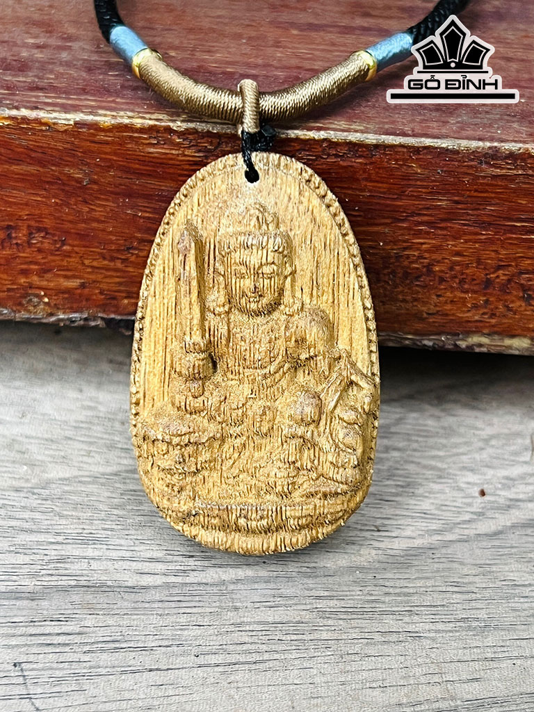 Mặt Dây Chuyền Phật Bản Mệnh Gỗ Trầm Tốc Cao 5 (cm)
