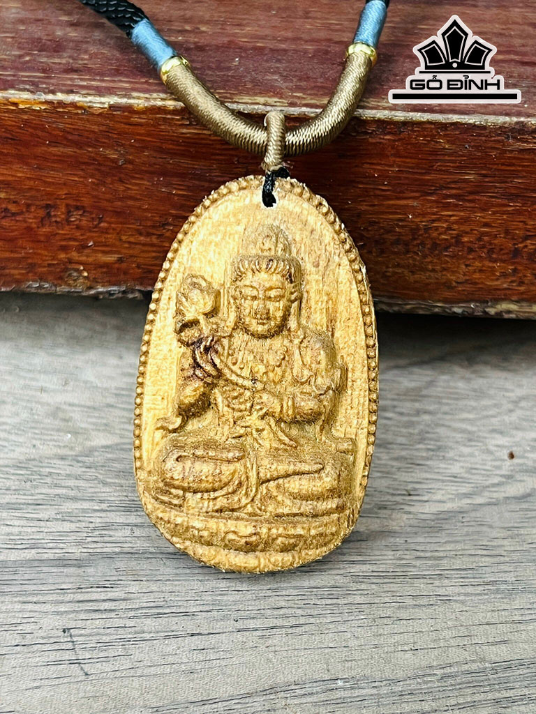 Mặt Dây Chuyền Phật Bản Mệnh Gỗ Trầm Tốc Cao 5 (cm)