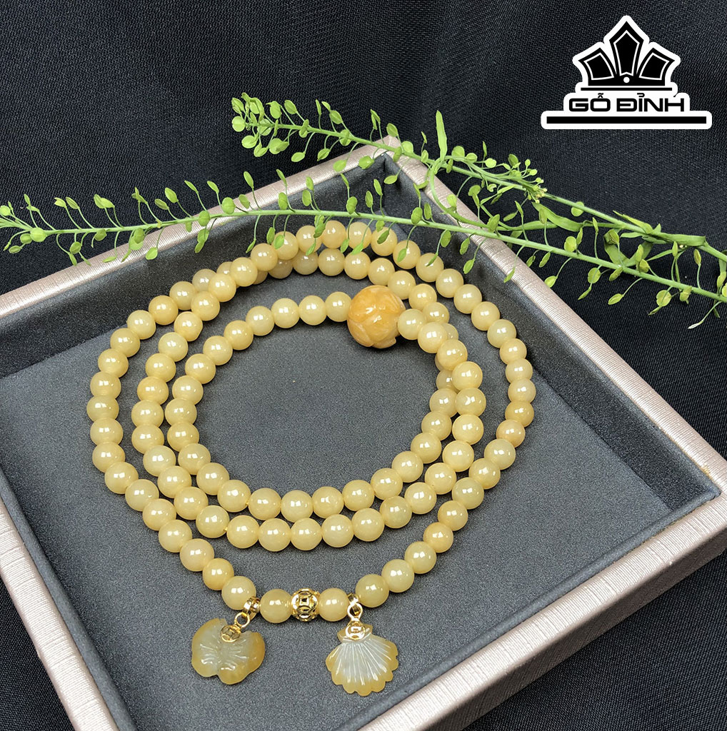 Vòng Tay Chuỗi Hồ Điệp Đá Ngọc Hoàng Đường Kính Hạt 6 (mm)