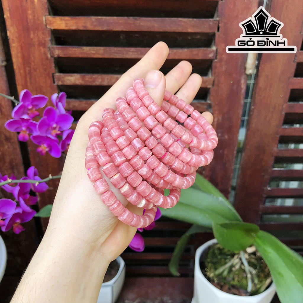 Vòng Tay Đá Đào Hoa Đường Kính Hạt 7,2(mm) 30gr