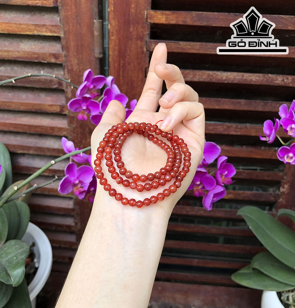 Vòng Tay Đá Mã Não Đường Kính Hạt 5 (mm)
