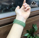 Vòng Tay Đá Thạch Anh Dâu Tây Xanh Đường Kính Hạt 6,2 (mm) 8gr