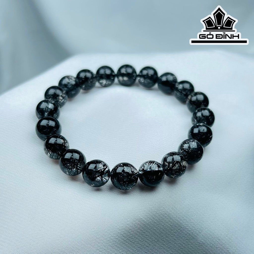 Vòng Tay Tóc Đen Đường Kính Hạt 12 (mm) 48gr