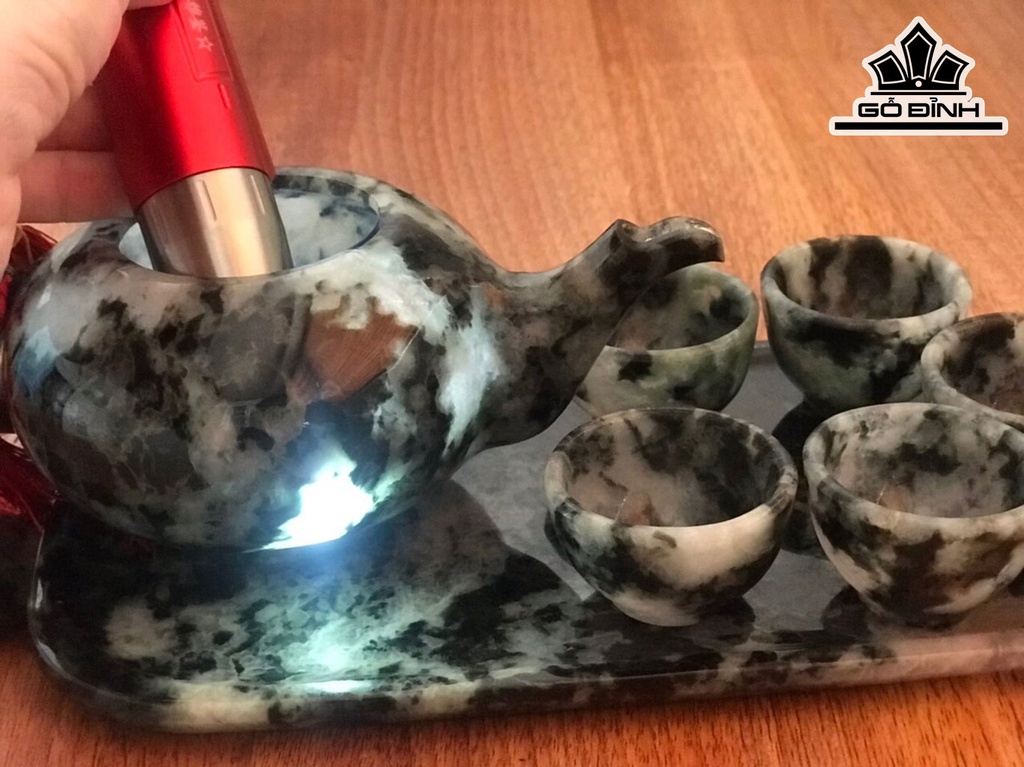 Bộ Ấm Trà Đá Cẩm Thạch