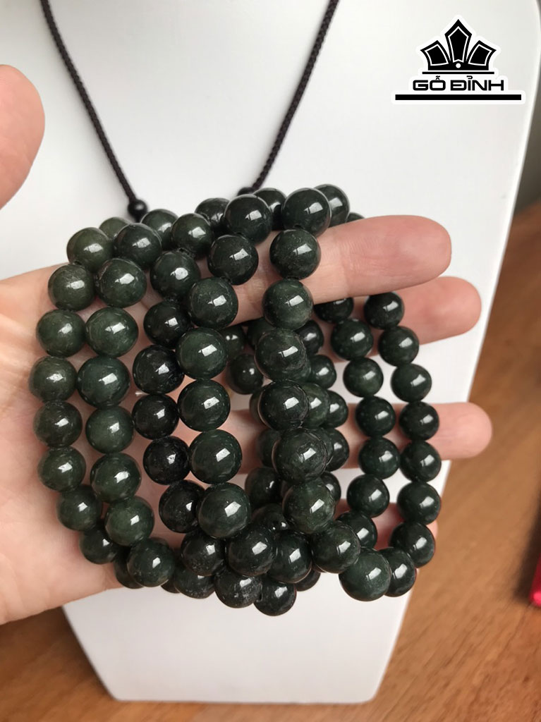 Dây Chuyền Đá Cẩm Thạch Đường Kính Hạt 10(mm)