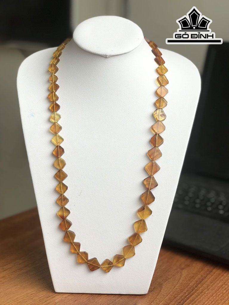 Vòng Dây Chuyền Đá Hổ Phách