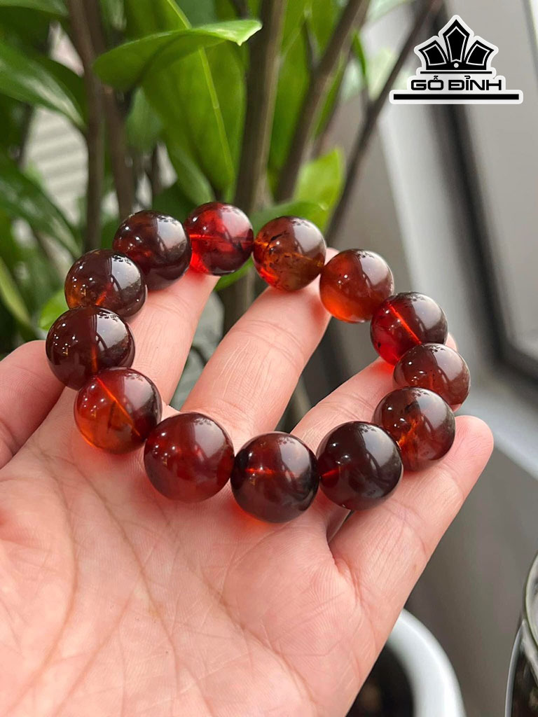 Vòng Tay Đá Hổ Phách Đường Kính 14-16 (mm)