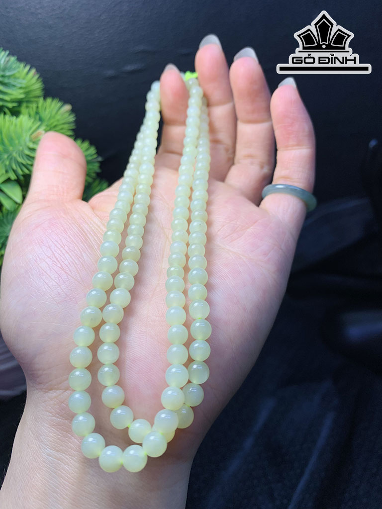 Vòng Tay Đá Ngọc Hòa Điền Đường Kính Hạt 5 (mm)