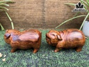 Tượng Heo Phong Thủy Gỗ Sưa Cao 6 Ngang 12 Sâu 7 (cm)
