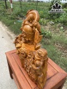 Tượng Phật Di Lặc Gỗ Cẩm Cao 50 Ngang 52 Sâu 28 (cm)