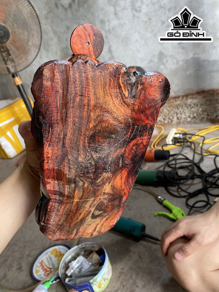 Tượng Thiềm Thừ Gỗ Trắc Cao 11 Ngang 15 Dài 23 (cm)