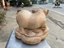 Tượng Heo Phong Thủy Gỗ Ngọc Am Cao 35 Ngang 26 Sâu 20 (cm)