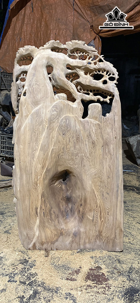 Tượng Phúc Lộc Thọ (Tam Đa) Gỗ Ngọc Am Cao 100 Ngang 56 Sâu 18 (cm)