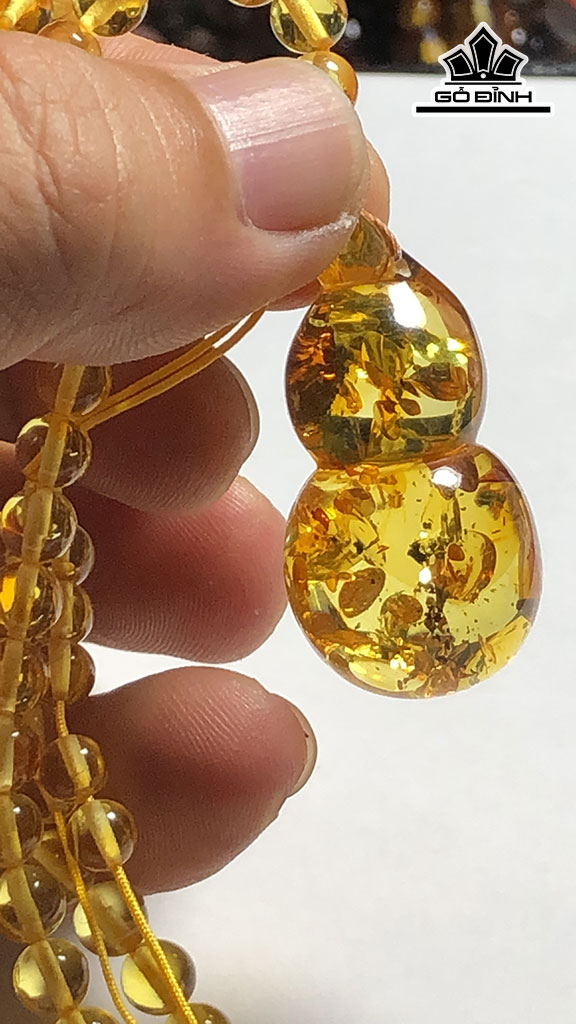 Chuỗi Đá Hổ Phách Đường Kính Hạt 5,4 (mm) 15,6gr