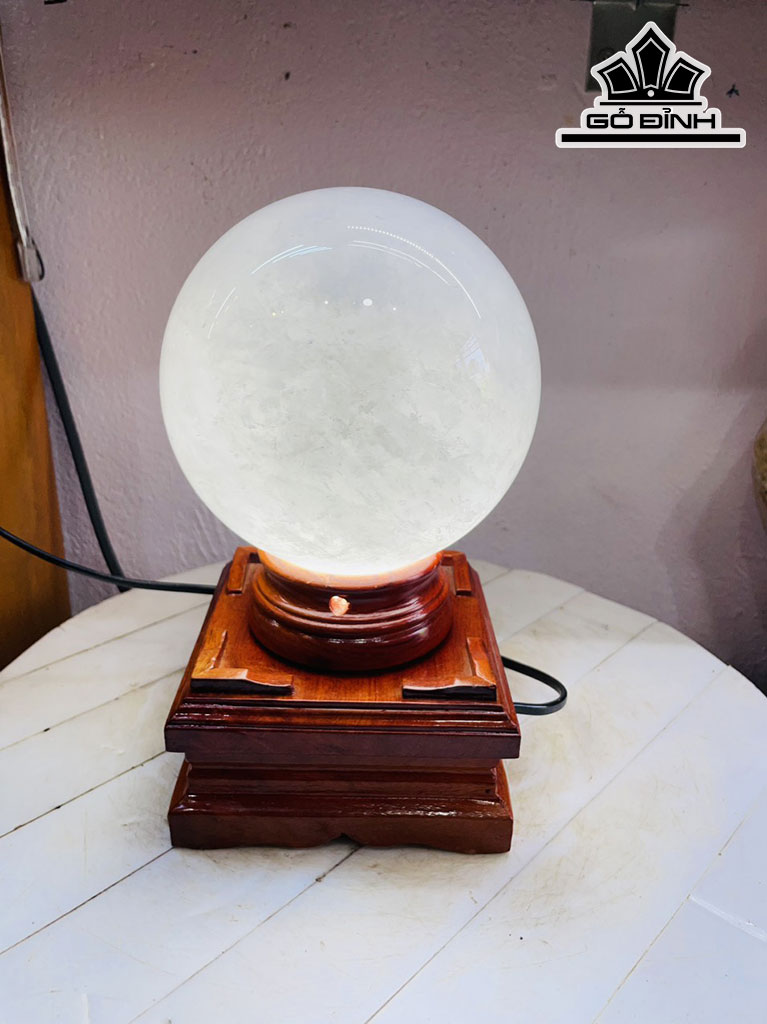 Bi Cầu Đá Thạch Anh Trắng Cao 14 (cm) 3,8kg