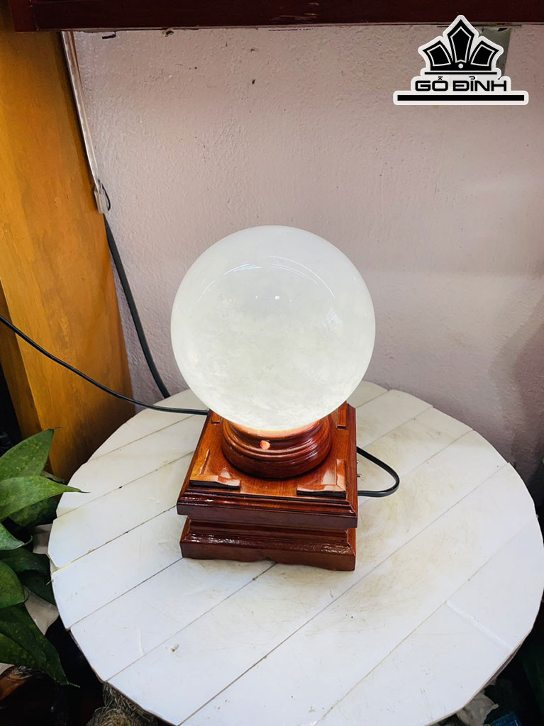 Bi Cầu Đá Thạch Anh Trắng Cao 14 (cm) 3,8kg