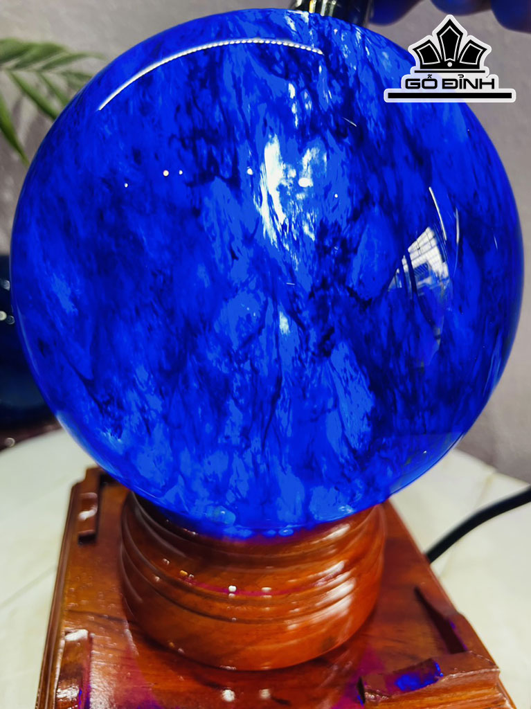 Bi Cầu Đá Vỏ Chai (Obsidian) Cao 12 (cm) 2,2kg