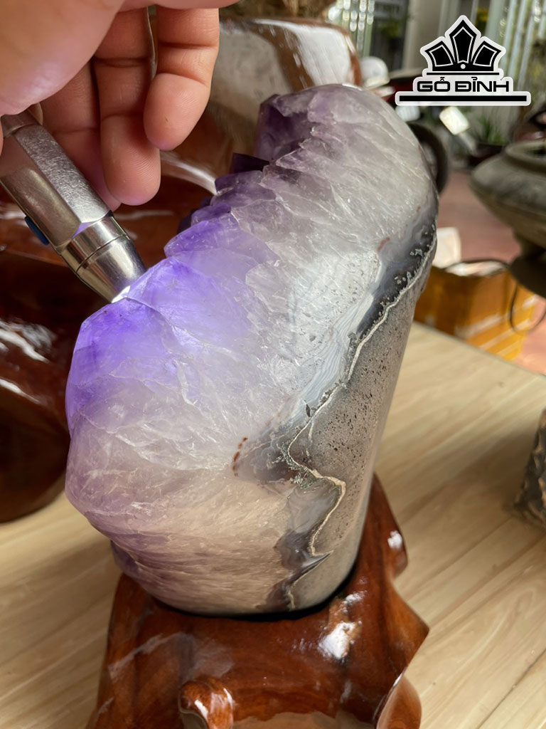 Tinh Thể Đá Thạch Anh Tím Cao 36 Ngang 25 (cm) 12,5kg