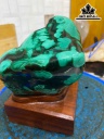Tác Phẩm Đá Khổng Tước (Malachite) Cao 16 Ngang 15 (cm) 2,7kg