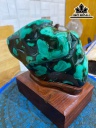 Tác Phẩm Đá Khổng Tước (Malachite) Cao 16 Ngang 15 (cm) 2,7kg