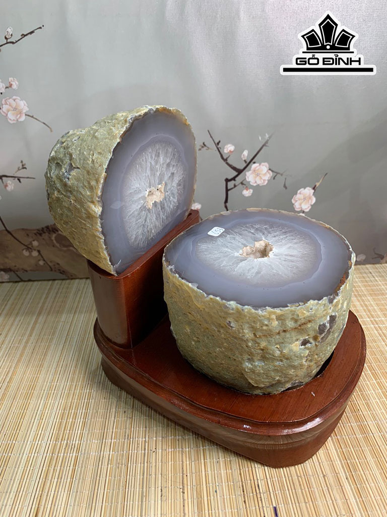 Bát Tụ Bảo Đá Mã Não Cao 19 Ngang 15 Sâu 21 (cm) 3,39kg