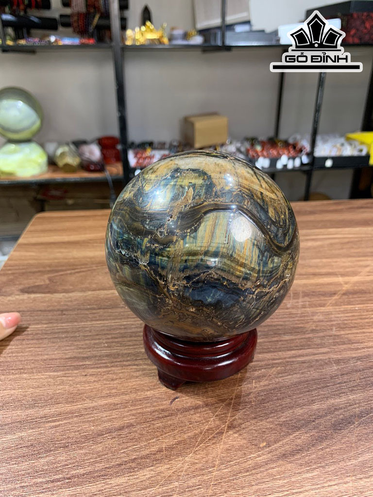 Bi Cầu Đá Mắt Hổ Đường Kính 11,5 (cm) 2,2kg