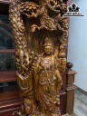 Tượng Phật Bà Quan Âm Gỗ Sưa Cao 106 Ngang 45 Sâu 45 (cm)
