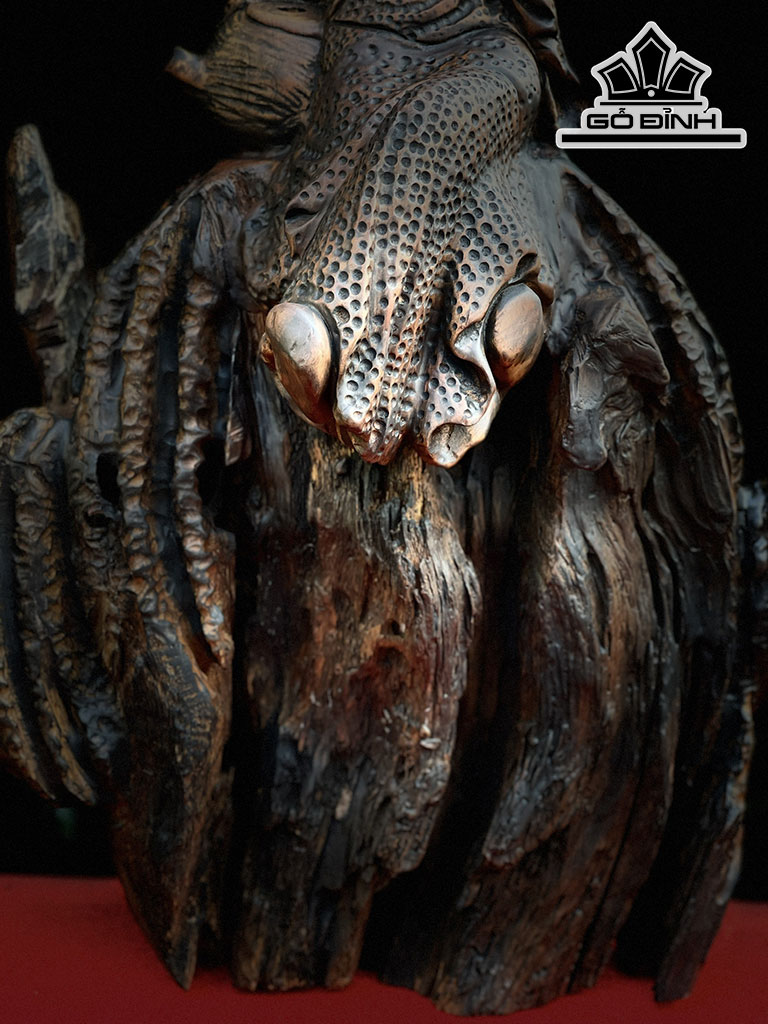 Tượng Thần Trà Gỗ Xá Xị Cao 66 Ngang 50 Sâu 23 (cm)