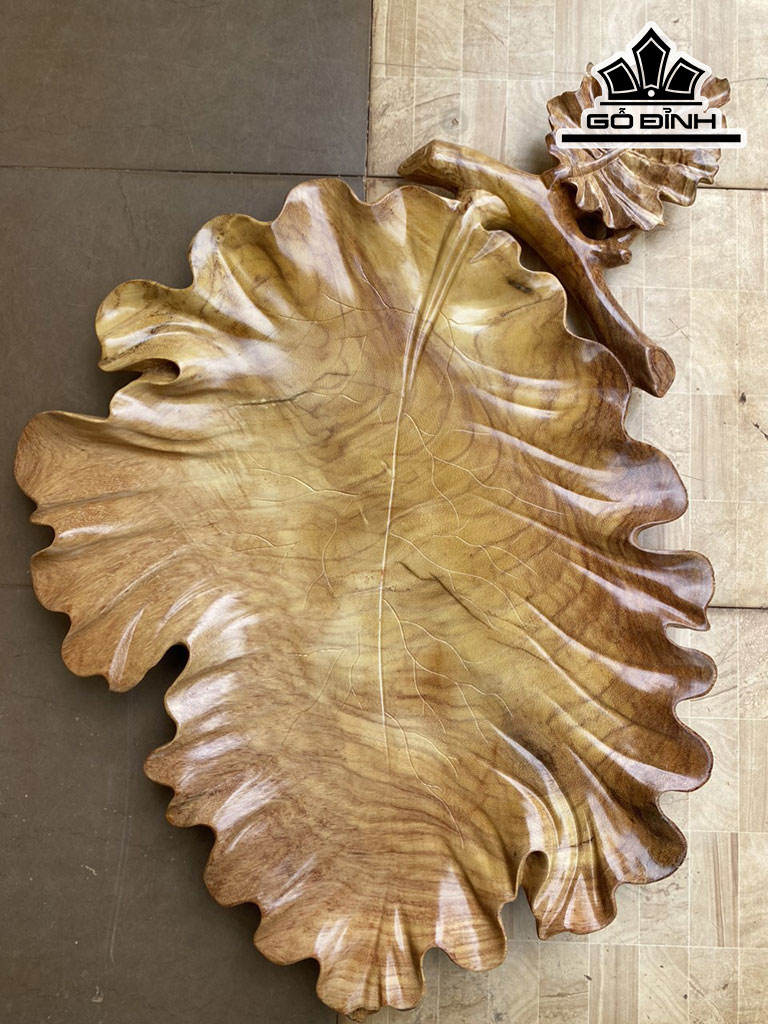 Khay Trà Gỗ Gõ Đỏ (Cà te) Cao 65 Ngang 50 Sâu 5 (cm)