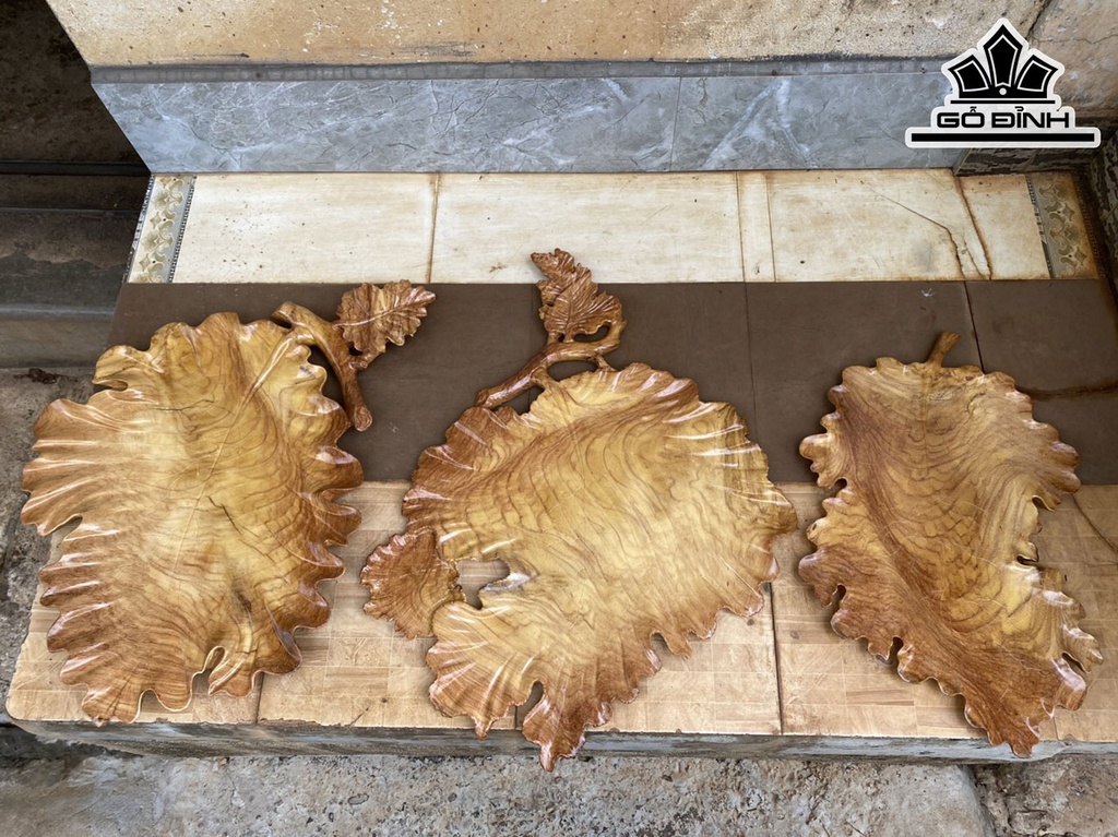 Khay Trà Gỗ Gõ Đỏ (Cà te) Cao 65 Ngang 50 Sâu 5 (cm)