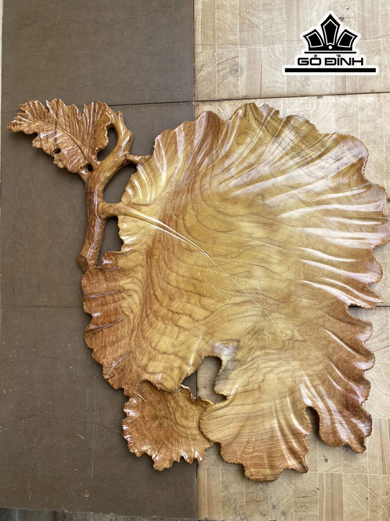 Khay Trà Gỗ Gõ Đỏ (Cà te) Cao 65 Ngang 50 Sâu 5 (cm)