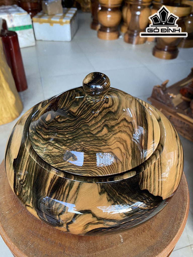 Thố Gỗ Cẩm Cao 17 Đường Kính 23,5 (cm)
