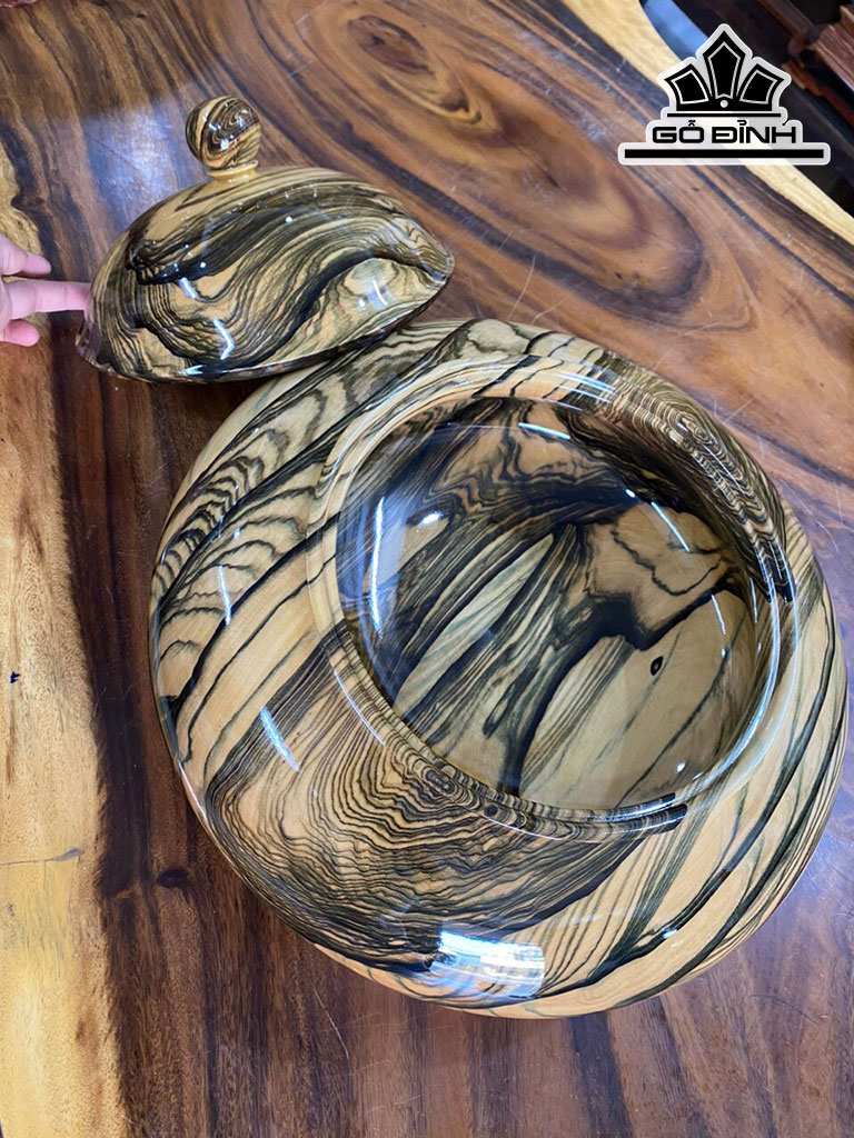 Thố Gỗ Cẩm Cao 29 Đường Kính 40 (cm)