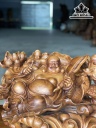 Tượng Phật Di Lặc Gỗ Ngọc Am Cao 30 Ngang 56 Sâu 36 (cm)