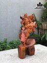Tượng Quan Công Gỗ Hương Cao 65 Ngang 35 Sâu 21 (cm)