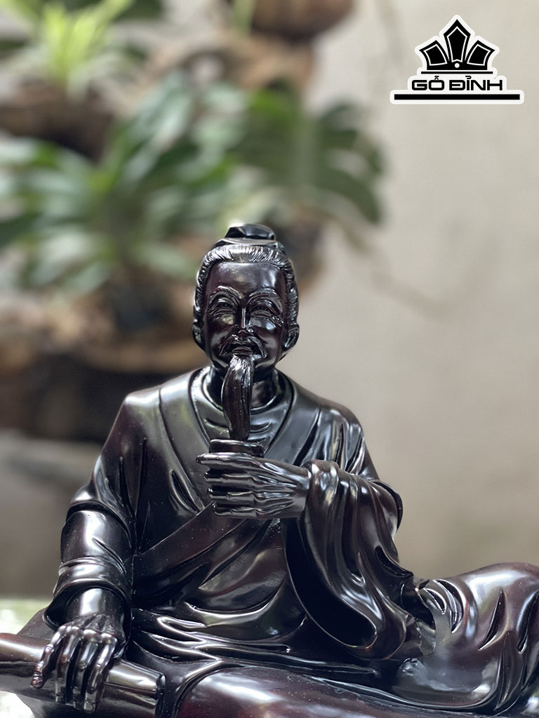 Tượng Thần Trà Gỗ Gụ Cao 25 Ngang 35 Sâu 15 (cm)