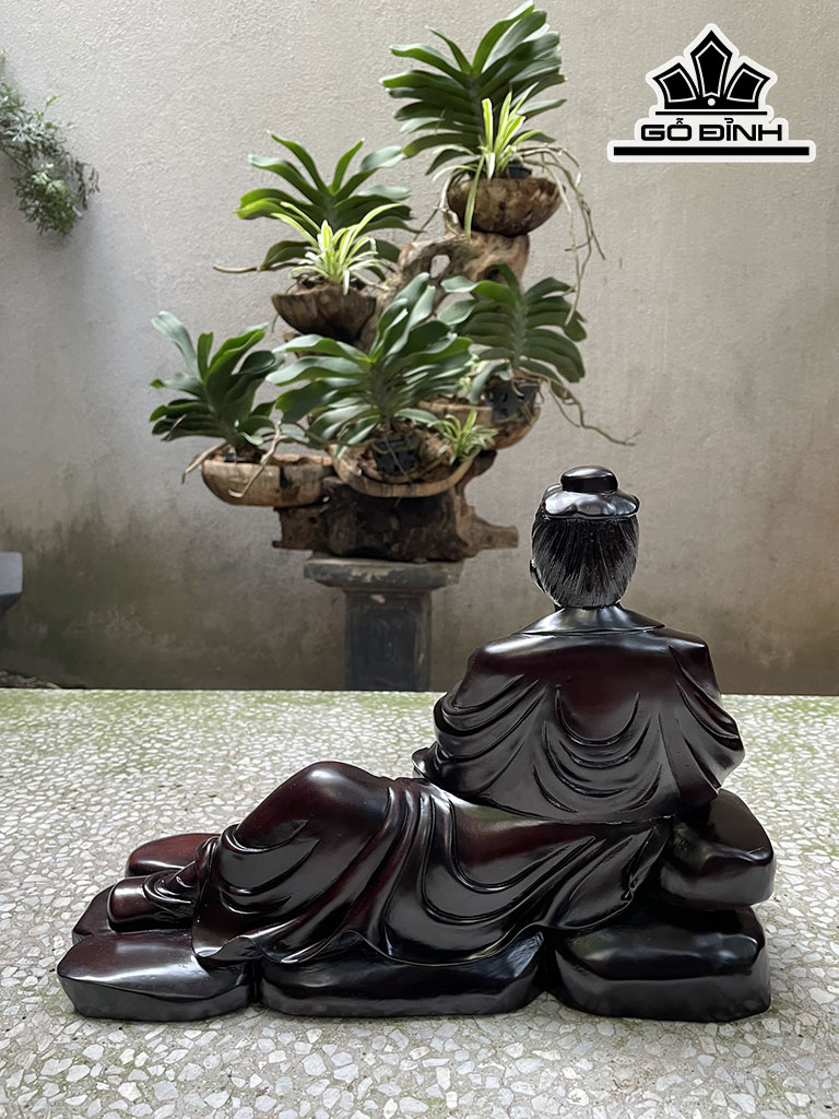 Tượng Thần Trà Gỗ Gụ Cao 25 Ngang 35 Sâu 15 (cm)