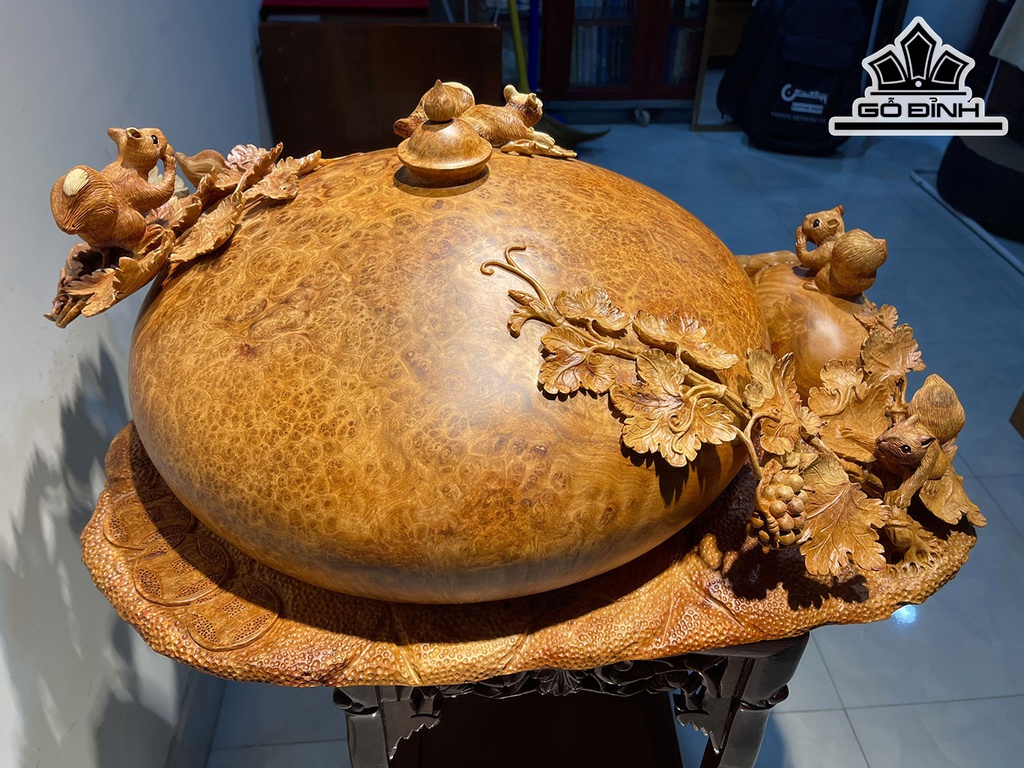 Chum Nho Sóc Gỗ Nu Hương Cao 35 Đường Kính 50 (cm)