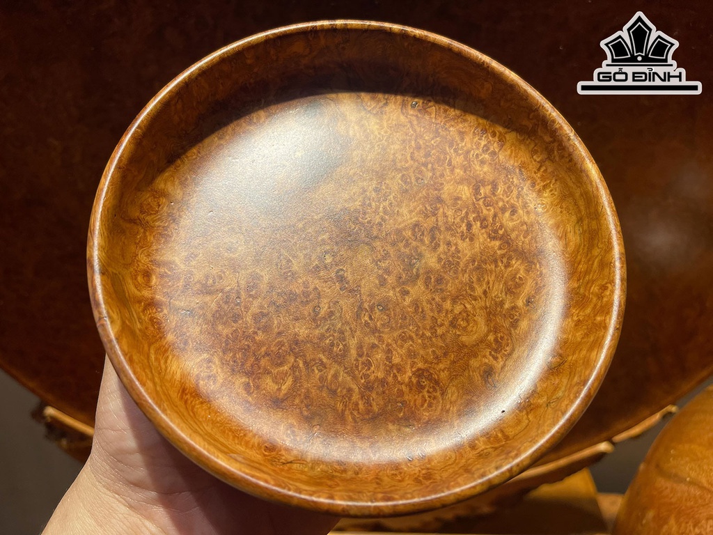 Đĩa Gỗ Trang Trí Gỗ Nu Hương Đường Kính 15 Dày 3 (cm)