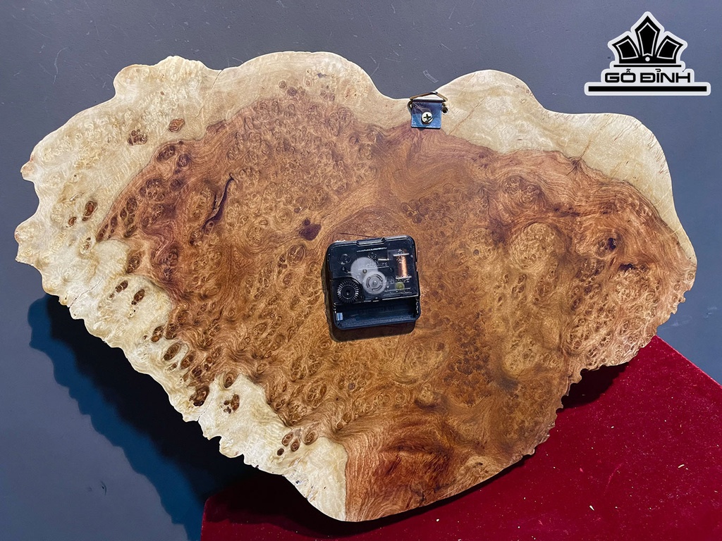 Đồng Hồ Gỗ Nu Hương Cao 30 Ngang 43 Sâu 6 (cm)