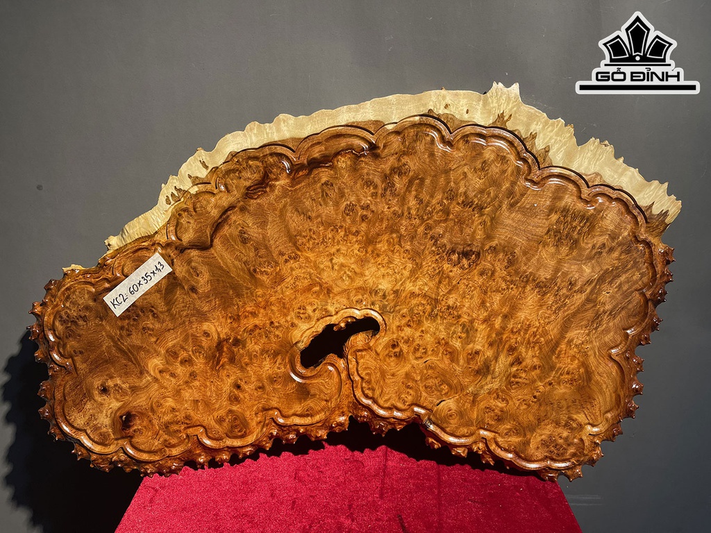 Khay Trà Gỗ Nu Hương Ngang 52 Cao 33 Sâu 1,5 (cm)