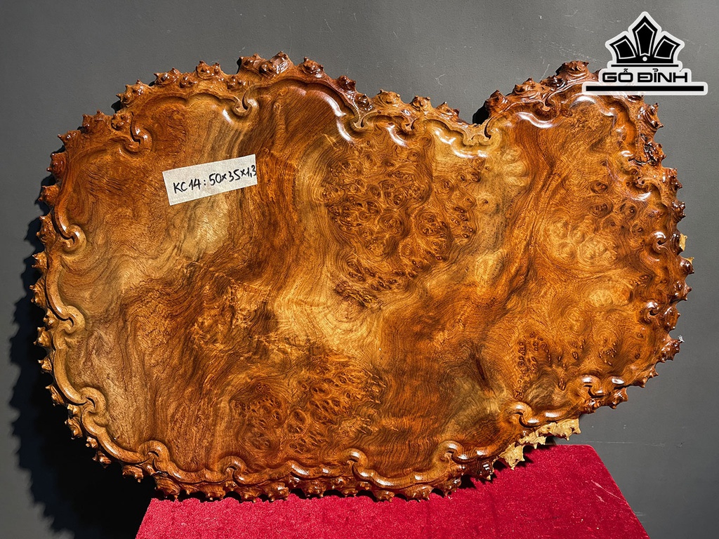 Khay Trà Gỗ Nu Hương Ngang 52 Cao 33 Sâu 1,5 (cm)